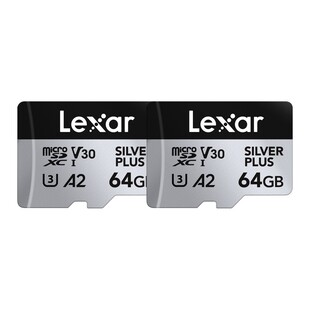 MicroSDXC Pro Silver Plus 64GB UHS-I U3 V30, 205MB/s - 2 pack