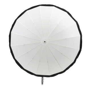Bakre duk till paraboliskt paraply, svart silver - 130 cm