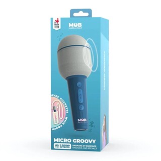 Groovy, karaoke mikrofon med bluetooth högtalare - Blå