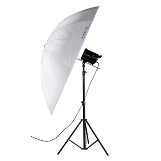 Paraply 180 cm, halvtransparent