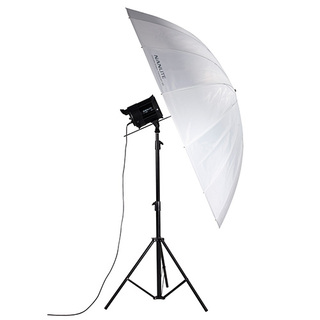 Paraply 180 cm, halvtransparent