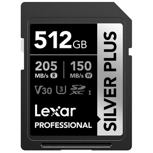 SDXC Professional Silver Plus 1066x UHS-I/U3/A2/4K R205/W150 (V30) - 512GB