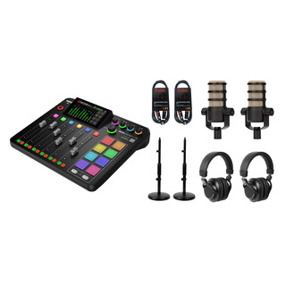 RodeCaster Pro II, podcasting bundle 2 - Svart