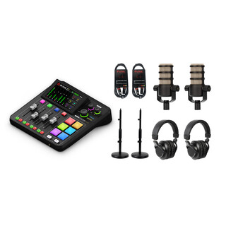 Rodecaster Duo, podcasting bundle 2 - Svart