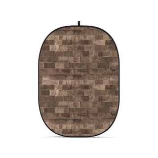 CBA-WB0013 Wall Brick, hopfällbar bakgrund, 2 x 1,5m - Brun