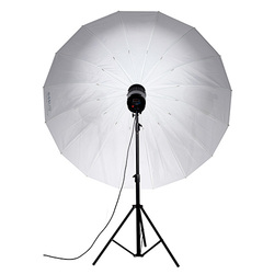 Paraply 180 cm, halvtransparent