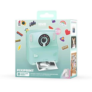 Pixiprint, direktbildskamera med inbyggda tv-spel - Turkos 