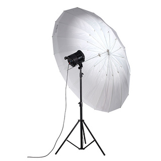 Paraply 180 cm, halvtransparent