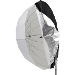 Bakre duk till paraboliskt paraply, svart silver - 130 cm