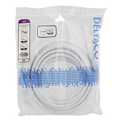 HDMI-kabel, A-A-kontakt, Ethernet, 4K, 7 m, vit