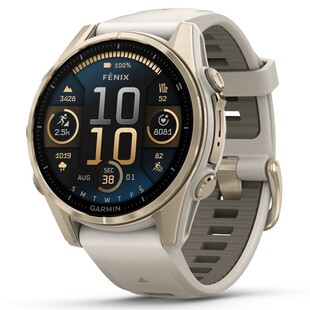 Fenix 8 - 43 mm, AMOLED - Soft Gold Fog Gray