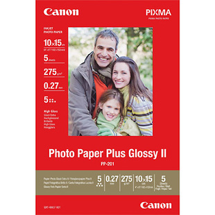 10x15 Photo Paper Plus Glossy II, PP-201, 50 ark, 265g/m2 