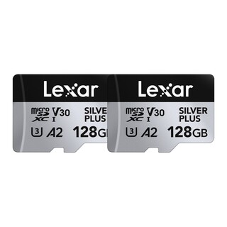 MicroSDXC Pro Silver Plus 128GB UHS-I U3 V30, 205MB/s - 2 pack