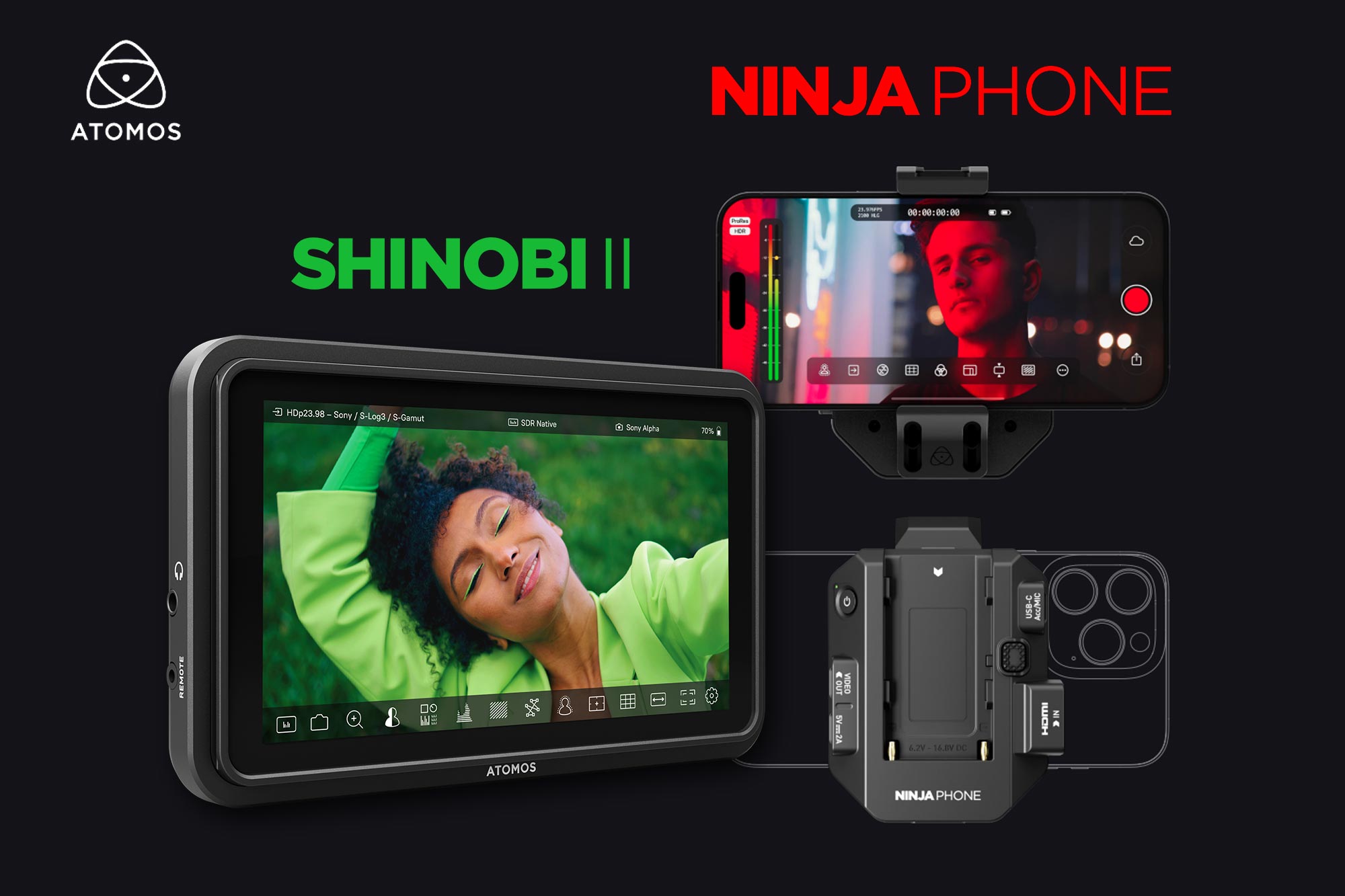 Atomos Shinobi II och Atomos Ninja Phone