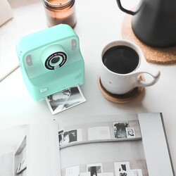Pixiprint, direktbildskamera med inbyggda tv-spel - Turkos 