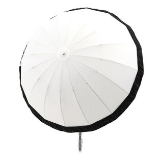 Bakre duk till paraboliskt paraply, svart silver - 130 cm