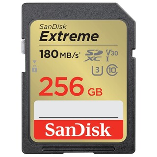 SDXC Extreme 256GB UHS-I Class 10 U3 V30 180MB/s 