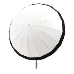 Bakre duk till paraboliskt paraply, svart silver - 130 cm