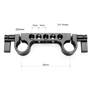 942 dubbelt 15 mm rörfäste med fästpunkter