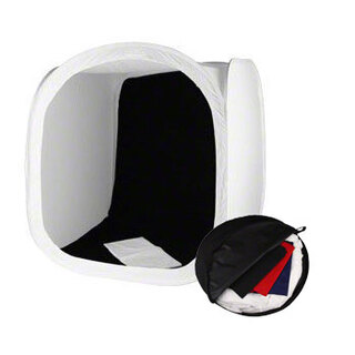 Fototält 150 x 150 x 150 cm tre bakgrunder  