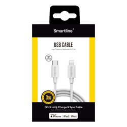 USB-C till Lightning Vit - 3m