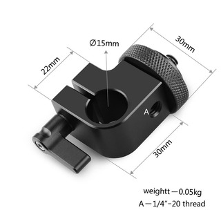 860 15 mm rörfäste med 1/4-tumsskruv